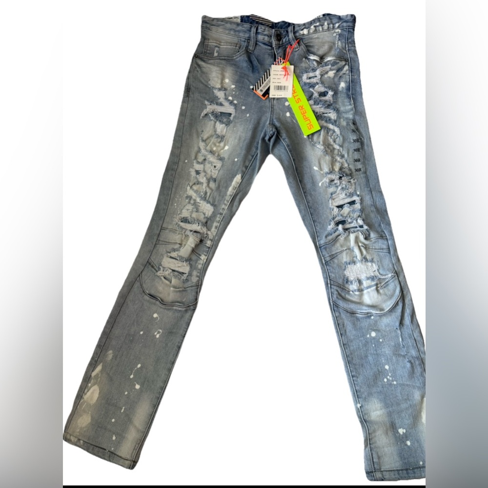 Smoke Rise Mens Distressed Jeans